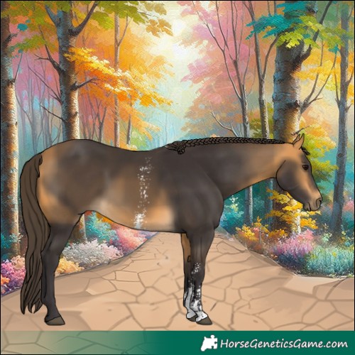 Horse Color:Buckskin Sabino 