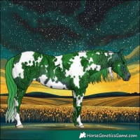 Horse Color:Watercolor White Spotted Brown Ice 