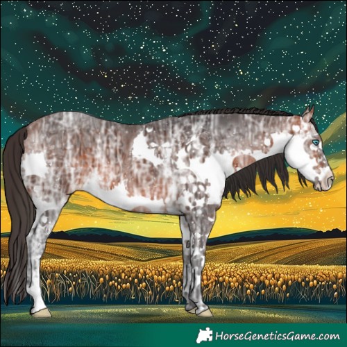 Horse Color:Bay Ice Sabino Splash