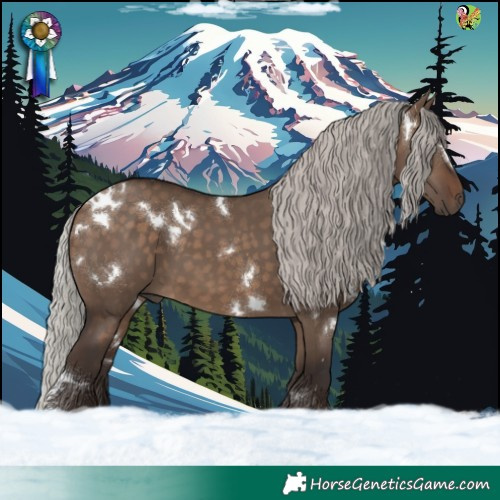 Horse Color:White Spotted Silver Brown Dun 