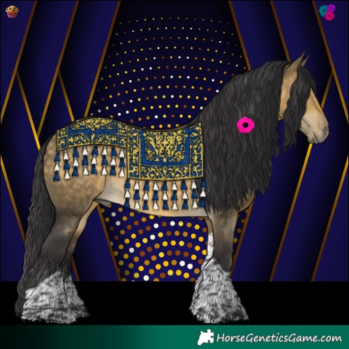 Horse Color:Buckskin Dun Mushroom Tobiano 