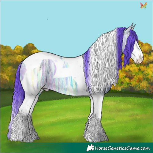 Horse Color:Watercolor Classic Champagne Ice Splash Tobiano 