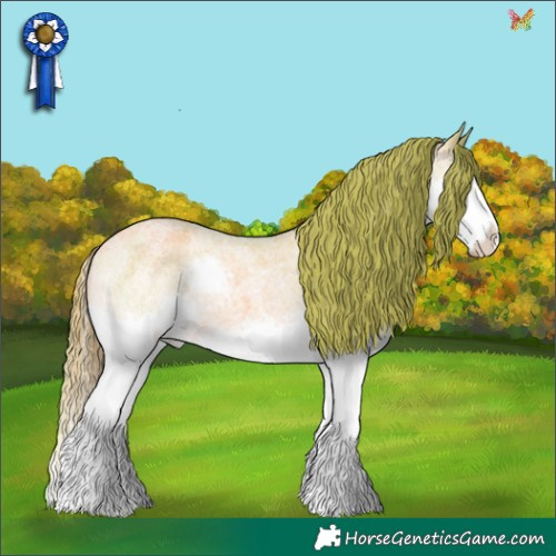Horse Color:Watercolor Gold Champagne Roan Splash 