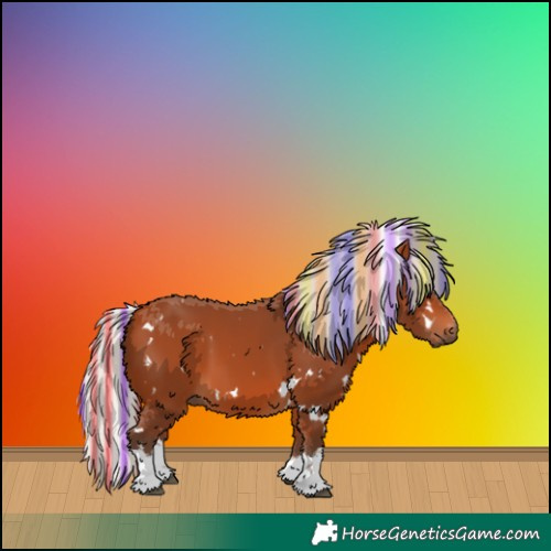 Horse Color:Painted White Spotted Silver Bay