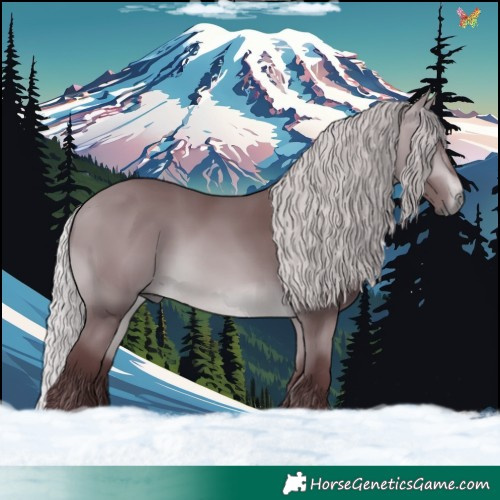Horse Color:Chocolate Silver Bay Chinchilla 
