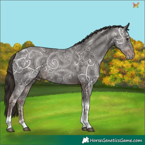 Horse Color:Liver Chestnut Ice Tobiano 