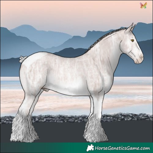Horse Color:Platinum Silver Sable Champagne Ice Sabino Tobiano 
