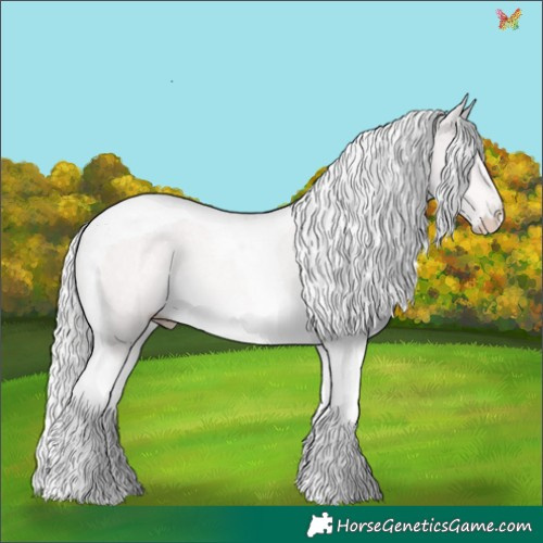 Horse Color:Platinum Cremello Dun Tobiano 