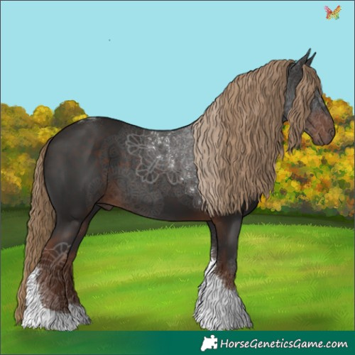 Horse Color:Liver Chestnut Tobiano 