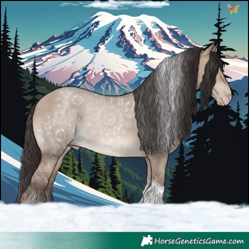 Horse Color:Sable Champagne Dun Tobiano 