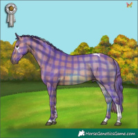 Horse Color:Watercolor Plaid  Bay Tobiano 