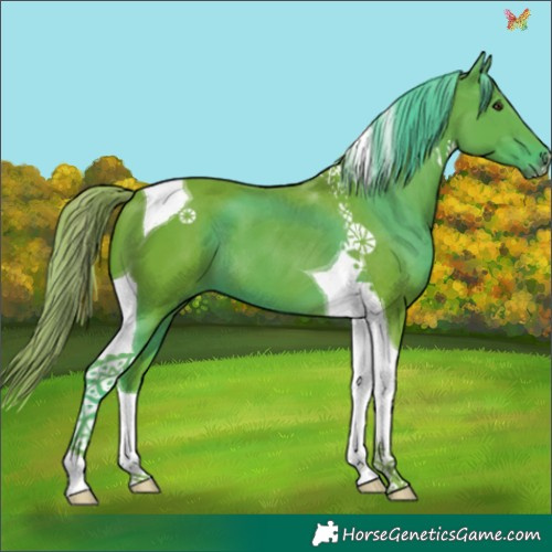 Horse Color:Watercolor Liver Chestnut Tobiano 