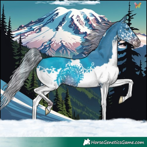Horse Color:Watercolor Liver Chestnut Splash 