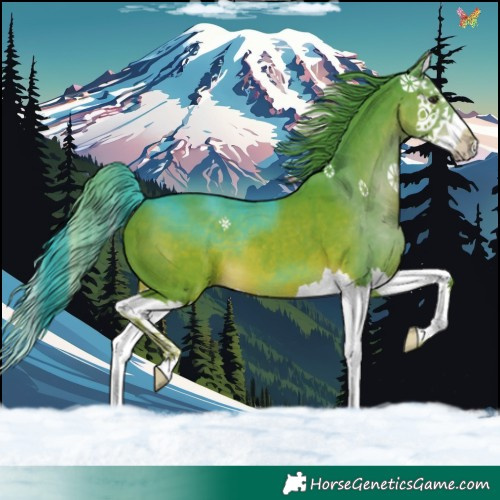 Horse Color:Watercolor Liver Chestnut Splash 