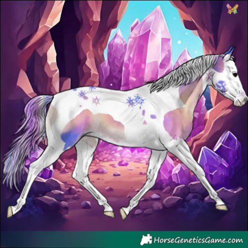 Horse Color:Watercolor Brown Onyx Splash Tobiano 