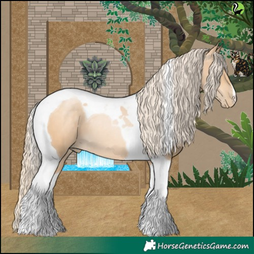 Horse Color:Gold Cream Champagne Pearl Tobiano 