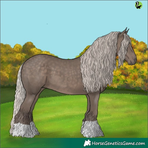 Horse Color:Silver Black 