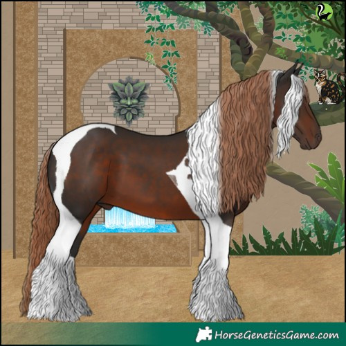 Horse Color:Liver Chestnut Tobiano 