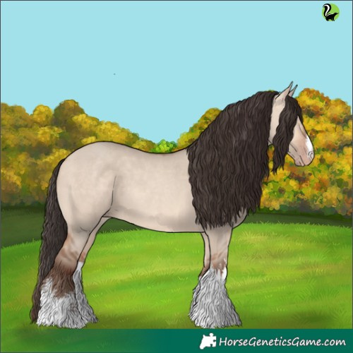 Horse Color:White Spotted Amber Champagne Dun 
