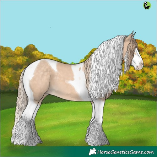 Horse Color:Perlino Splash Tobiano 