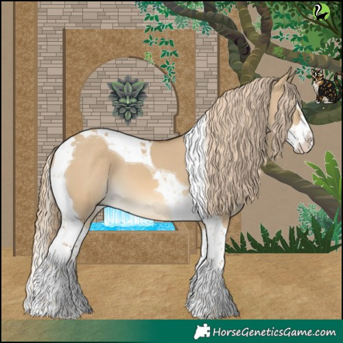 Horse Color:Chocolate Palomino Dun Splash Tobiano 