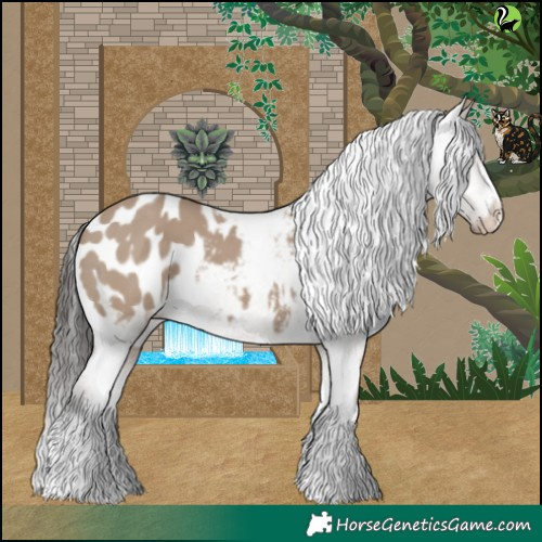 Horse Color:White Spotted Liver Red Dun Blanket 