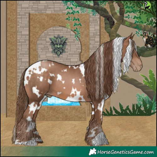Horse Color:White Spotted Brown Pearl 