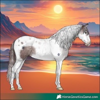 Horse Color:Platinum Chocolate Brown Dun Splash Tobiano Frame 
