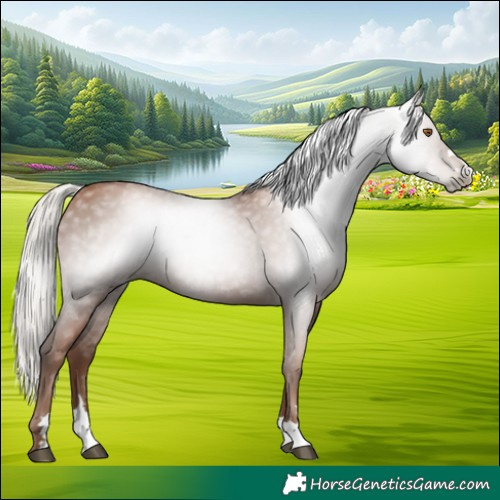 Horse Color:Gray Silver Black Pearl 