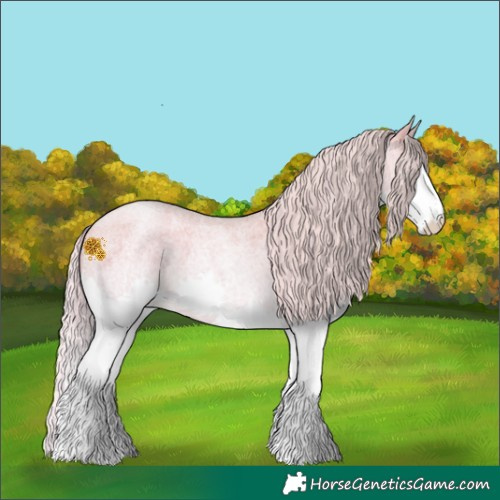 Horse Color:Watercolor Silver Classic Cream Champagne Roan Pearl Splash 