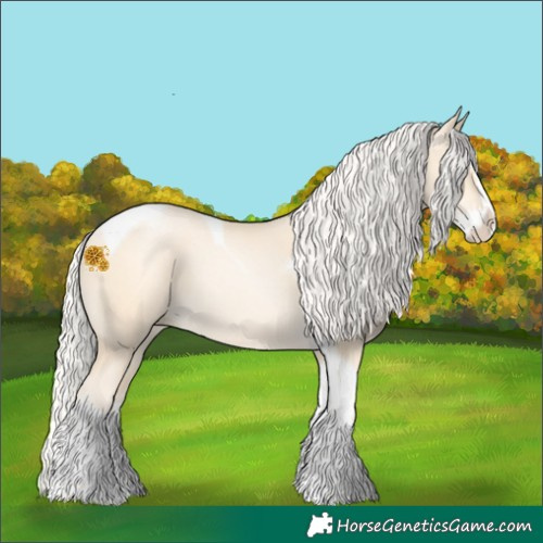 Horse Color:Silver Amber Cream Champagne Pearl Splash Tobiano 