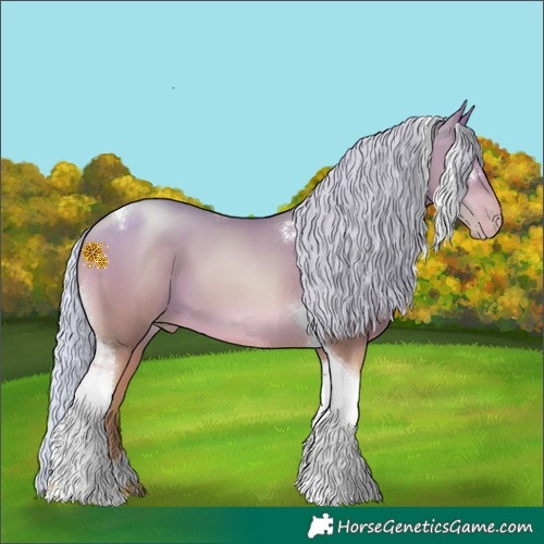 Horse Color:Watercolor Silver Sable Champagne Pearl Tobiano 