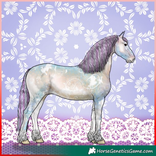 Horse Color:Painted Watercolor White Spotted Silver Brown Ice Onyx 