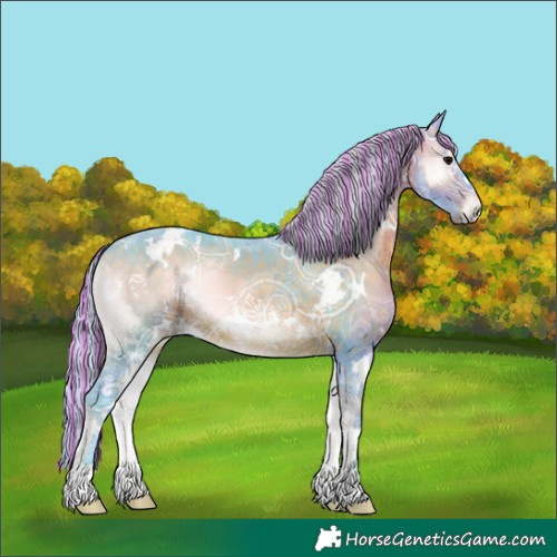 Horse Color:Painted Watercolor White Spotted Silver Brown Ice Onyx 