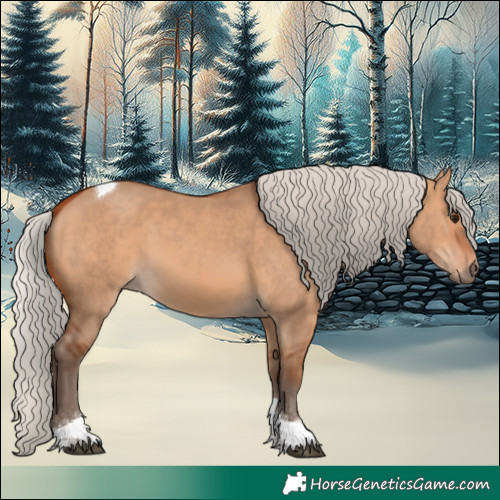 Horse Color:Silver Bay Dun Tobiano 