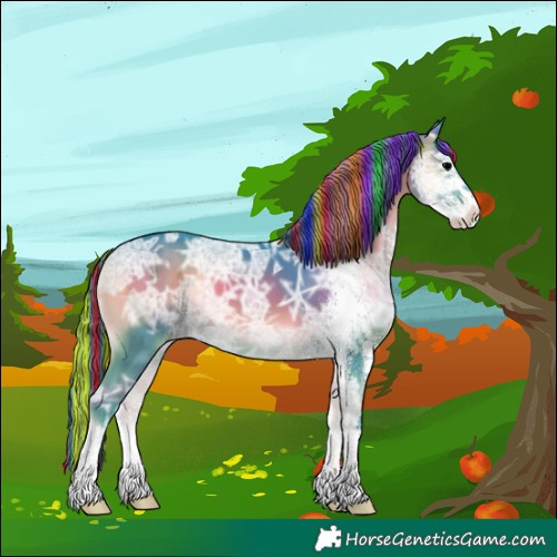 Horse Color:Platinum Painted Watercolor Blue Onyx Ice Sabino 