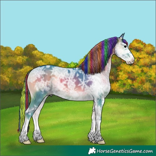 Horse Color:Platinum Painted Watercolor Blue Onyx Ice Sabino 