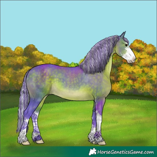 Horse Color:Painted Watercolor Silver Brown Sabino 