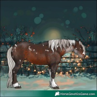 Horse Color:White Spotted Silver Brown Tobiano