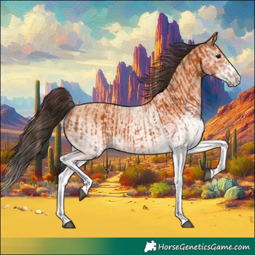 Horse Color:White Spotted Bay Splash  and White Spotted Amber Champagne Splash 