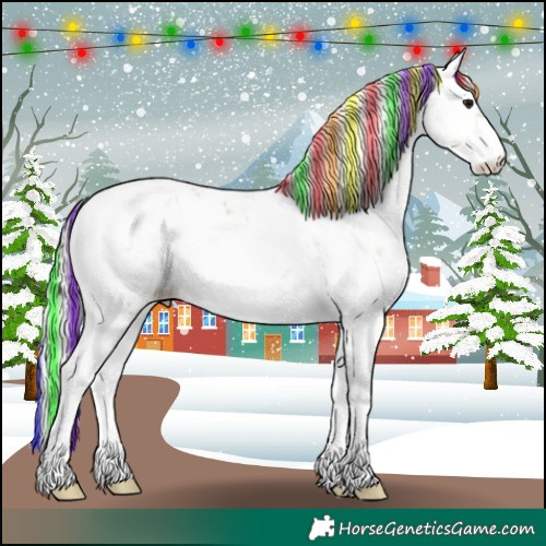 Horse Color:Painted Watercolor Silver Blue Onyx Pearl Sabino 