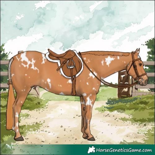 Horse Color:White Spotted Chestnut 