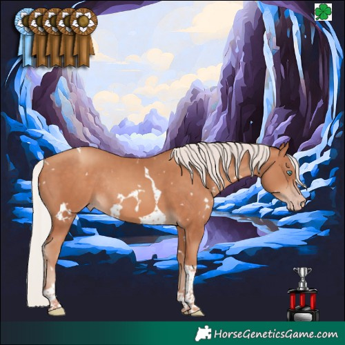 Horse Color:White Spotted Silver Sable Champagne Tobiano Rabicano 