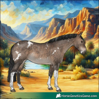 Horse Color:White Spotted Brown Dun Tobiano Rabicano