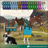 Horse Color:Silver Brown Tobiano 