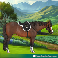 Horse Color:Bay Rabicano