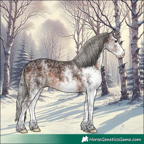 Horse Color:White Spotted Silver Brown Ice 