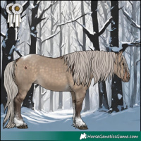 Horse Color:Silver Brown Dun Tobiano 
