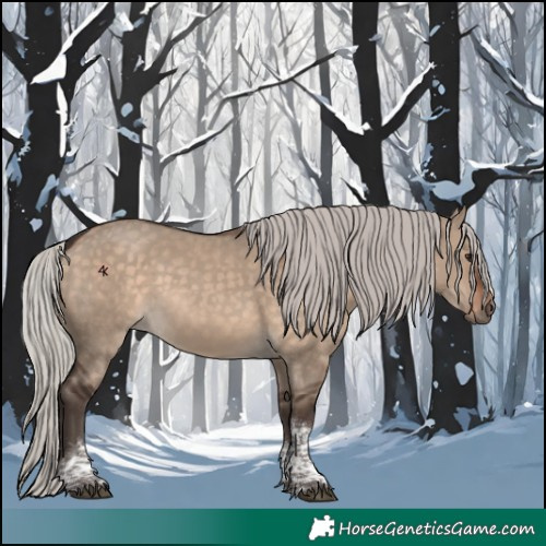 Horse Color:Silver Brown Dun Tobiano 