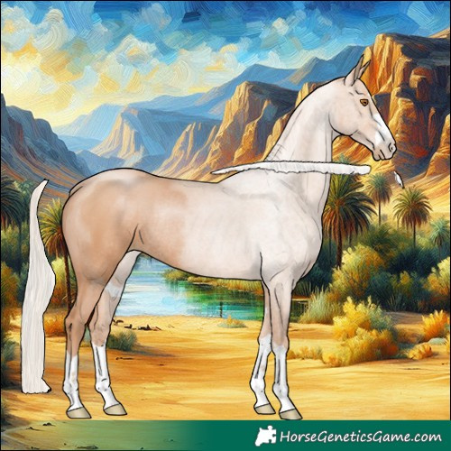 Horse Color:Silver Black Pearl Rabicano 